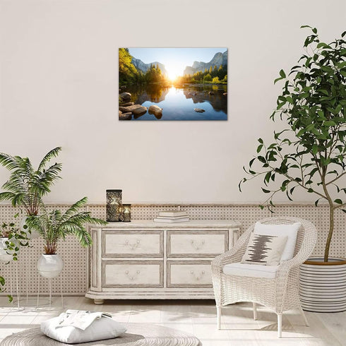 SKASNFAI National Park Canvas Wall Art Mountain Nature Landscape Painting Artwork Framed Home Decor for Living Room Bedroom (12x16 inch)...