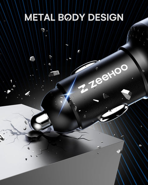 ZEEHOO Car Charger, 95W USB C Car Charger, Cigarette Lighter Charger, Fast Car Charger Adapter Compatible with iPhone 15 Pro Max Plus 14 13 12 Sam...