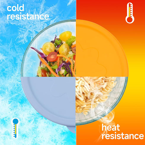 1 Pack Silicone Replacement Lids Only Fit for Pyrex 7404-S 4.5 Quart Sculpted Clear & Sculpted Tinted Glass Mixing Bowls, Extra Large Size Silicon...