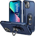 for iPhone 13 Mini Case for 13 Mini,with 360° Rotatable Ring Magnetic Ring Holder,Drop Resistant, Heavy Duty Shockproof Case,for 13 Mini Case, Blu...