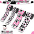 4 Rolls 20 Yards Pink Cow Print Wired Edge Ribbons Black White Pink Cow Spot Pattern Ribbons Cow Print Ornaments Fabric Ribbons Animal Print Ribbo...