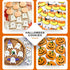 4" Halloween Cookie Cutters Set for Baking - Pumpkin, Ghost and Candy Corn Shape Large Stainless Steel Holiday Cutter...