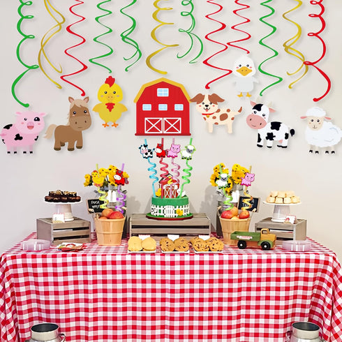 24pcs Farm Animals Party Favor Straws,Reusable Drink Birthday Party Straws,Chicken Sheep Horse Cow Pig Farm Party Supplies With 2 Cleaning Brushes...