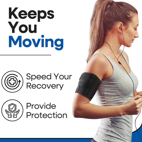 ARMSTRONG AMERICA Bicep Tendonitis Brace, Bicep Band & Upper Arm Compression Sleeve I Triceps & Biceps Muscle Support For Upper Arm Tendonitis Pai...