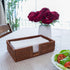 Rattan Guest Towel Holder For Bathroom Towel Caddy Rectangular Napkin Tray Wicker Toilet Tank Basket Dark Brown 9.4 x 5.9 x 2.4 inches Tissue Pape...
