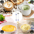MF02 Rechargeable Milk Frother Handheld Foam Maker with Stainless Whisk for Cappuccino, Latte, Bulletproof Coffee, Keto Diet, Protein Powder, Matc...