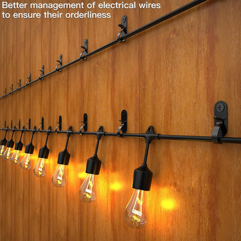 String Lights Hanger Hooks Stainless Steel, Outdoor Screw Hooks for Christmas Party Easy Release Wire and Fairy Led Lights, 40 Packs...
