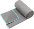 Hot Yoga Towel - Microfiber Non Slip Yoga Mat Towel with Grip Dot Sweat Absorbent Towel for Hot Yoga, Pilates and Fitness 72" x 24", Grey/Blue...