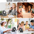 Nezylaf Portable Desk Fan with LED Light, Rechargeable 2000mAh Battery Operated Personal Fan, 180° Tilt Adjustable Small Silent Table Travel Fan, ...