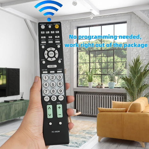 New Universal Remote RC-682M Fit for Onkyo Audio/Video Receiver HT-R340 HT-R530 HT-R540 HT-R550 HT-SR600 HT-SR800 TX-SR505 TX-SR604 TX-SR605...