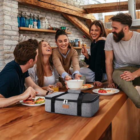 Lifewit Insulated Casserole Carrier for Hot or Cold Food, Casserole Dish Carrying Case, Lasagna Holder for Potluck Parties/Picnic/Cookouts, Fits 9...