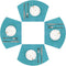 SHACOS Round Table Shape Placemats Set of 4 Wedge Placemats Heat Resistant Woven Vinyl PVC Table Mats Indoor Outdoor Wipe Clean (4, Teal Blue)...