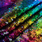 Partisout Sequin Fabric Mermaid Fabric 5mm Glitter Fabric 1 Yard Rainbow to Silver Two Tone Sequin Fabric Sparkly Fabric by The Yard Mesh Fabric R...