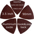 100 Pcs 3-1/2 Inch 90mm Triangular 60/80 /100/120 /240 Grits Hook & Loop Multitool Sandpaper for Wood Sanding Contains 20 of Each Fit 3.5 Inch Osc...