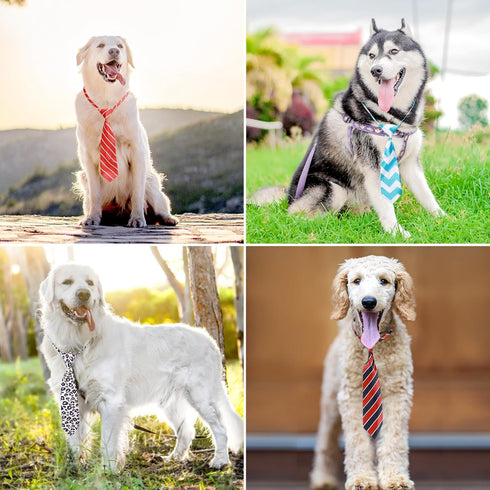 Segarty 30 PCS Dog Neckties, Adjustable Dog Ties Dog Neck Ties and Bows for Medium Large Dog Festival Formal Bulk Pet Bowties Collar Grooming Dogs...