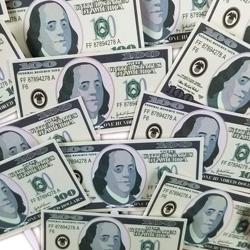 250gsm Cardstock 24pcs 100 Dollar Bill Cupcake Toppers Dollar Sign Cupcake Toppers Money Themed Decors for Birthday Anniversary Wedding Bridal Sho...