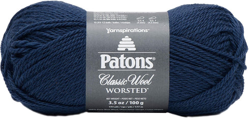 Patons Classic Wool Yarn, Navy Blue...