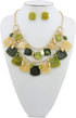 Bocar Layer Beaded Statement Necklace 2 Row Necklace Earring for Women Jewelry Set...