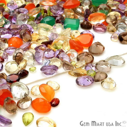 50+ Carats Mixed Gems Natural Loose Gemstones | 100% Natural Loose Gemstones bulk| Grade A+ (natural inclusions) |Hand Cut and Polished | 20-30 pi...