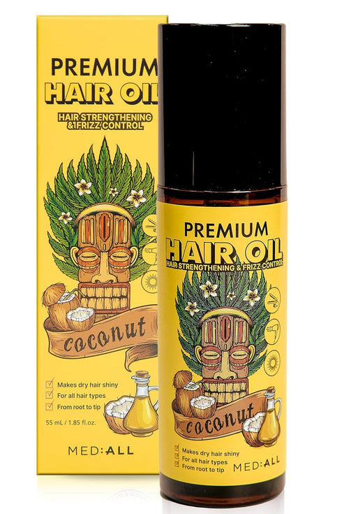 MEDIALL Premium K beauty Hair Oil | Coconut Oil Hair Serum for Frizzy and Damaged Hair | Argan Oil Hair Serum for Curly Hair 1.85 Fl oz...