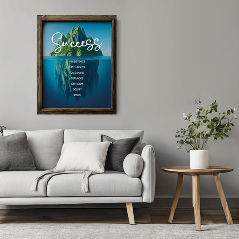 Posterizer 1 pcs-Success encouraging daily reminder-Motivational & Inspirational Art-Workplace & Office Art-Decor for Home & Office- UNFRAMED Wall...