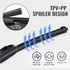 OEM Quality 26" + 18" Universal J/U Hook Front Windshield Wiper Blades, Quiet All-Season Automotive Replacement Blades, Durable Stable Front Winds...