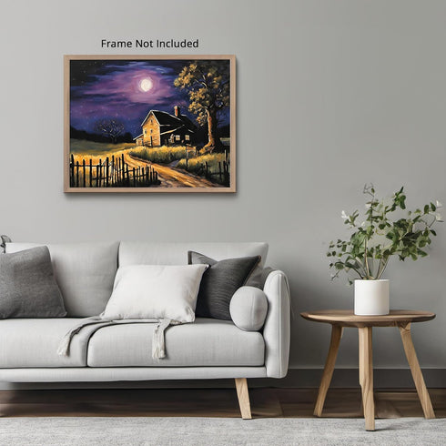 Posterizer 1 pcs- quaint old village-building in the nature 13-Landscape & Nature Art-Floral Botanical Art- Decor for Home & Office- unframed wall...
