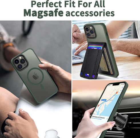 CACOE Magnetic Case for iPhone 13 Pro Max 6.7 inch-Compatible with MagSafe & Magnetic Car Phone Mount,Anti-Fingerprint TPU Thin Phone Cases Cover ...