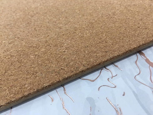 Dainty Home Foiled Granite Thick Cork Heat Resistant Dining Table Placemats Set of 2, 15" Round, Marbled Rose Gold - 2MC15RGO...