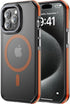 Tigowos for iPhone 15 Pro Max Phone Case Fits MagSafe 10FT Drop Resistant Matte Skin Feeling Back Cover for iPhone 15 Pro Max Case?Bumper Orange...