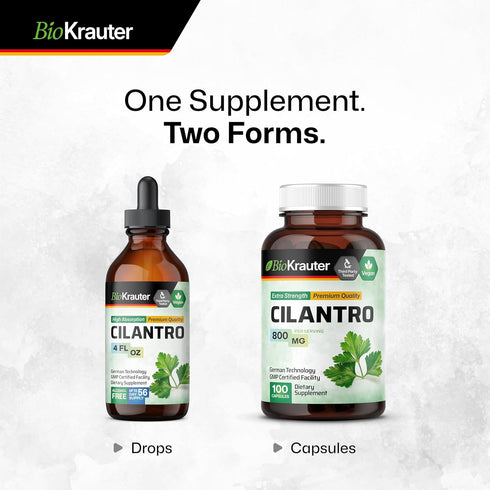 Cilantro Supplement - Organic Cilantro Leaf Tincture - Rich Source of Antioxidants - Natural Body Cleansing & Detox Liquid - Vegan, Alcohol Free D...