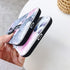 Compatible with iPhone XR Case Finger Grip,3D Embossed Pink Flowers Gray Shell Design,Rugged Shockproof Slim Fit Dual Layer Finger Ring Loop Strap...