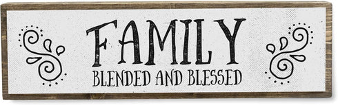 Family Wood Signs (Medium - Wood And Metal, Family - Blended And Blessed)...