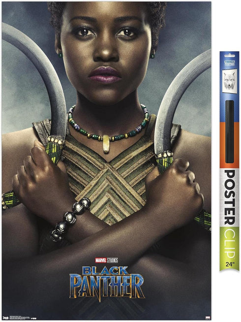 Trends International Marvel Cinematic Universe - Black Panther - Nakia One Sheet Wall Poster, 22.375" x 34", Premium Poster & Clip Bundle...