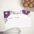 Floral Recipe Cards from Dashleigh, 48 Cards, 4x6 inches, The Gift Collection, Water-Resistant and Double-Sided (Violet Purple)...