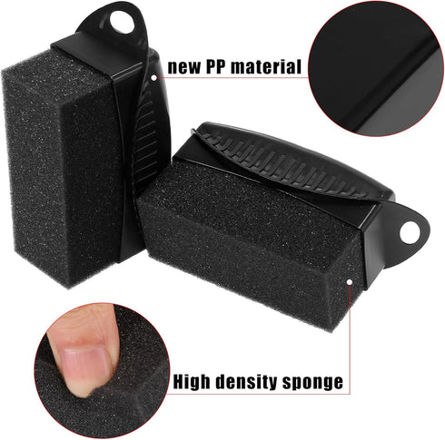 X AUTOHAUX 2X Tire Tyre Wheel Rim Trim Contour Detailing Dressing Shine Applicator Pad Sponge Foam Brush for Car Truck Tires Waxing Polishing Clea...