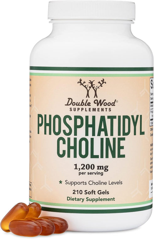 Phosphatidylcholine 1,200mg – 210 Softgels – Enhanced Version of Sunflower and Soy Lecithin (Choline Supplements) - Non-GMO and Gluten Free to Sup...