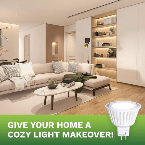 Bioluz LED 5 Pack MR16 LED Bulb Dimmable 50W Halogen Replacement 7w 3000K 12v AC/DC UL Listed High CRI...