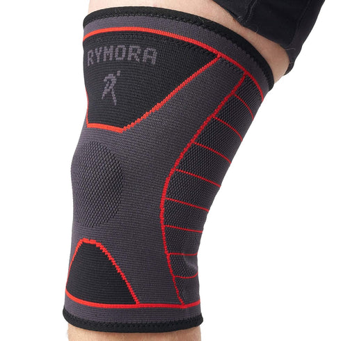 Rymora Knee Support Sleeve, Orthopedic Brace for Women and Men (Grey) (Single Wrap) (Small) - Compression Brace for Ligament Injury, Joint Pain Re...