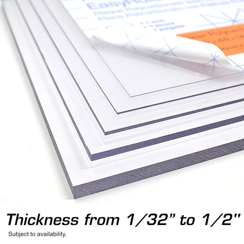 Smoke Grey Polycarbonate Plastic Sheet 12" X 12" X 0.118" (1/8") Exact, Shatter Resistant, Easier to Cut, Bend, Mold than Plexiglass. Robotics, Ho...