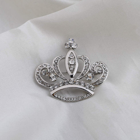 LQRI Crystal Rhinestone Princess Queen Crown Brooch Pin Tiara Crown Brooches Crown Tiara for Wedding Party/Banquet/Birthday...