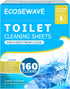 Toilet Bowl Cleaner Sheets,160 Cleans, Lemon,Friendly to your Septic,Plastic-Free Packaging,Sustainability, Toilet Bowl Cleaner Strips Great For A...