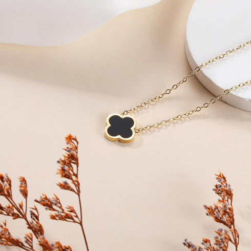 18K Gold Plated Clover Necklace for Women Four Leaf Clover Necklace Flower Lucky Pendant Dainty Jewelry Gifts...