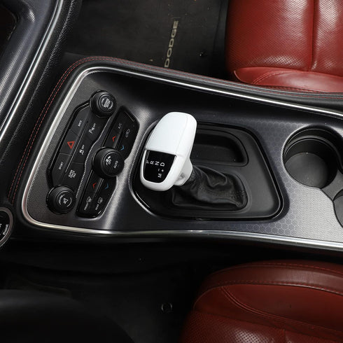Voodonala for Challenger Charger ABS Gear Shift Shifter Knobs Cover Trim for 2015-2024+ Dodge Challenger Charger Interior Accessories 2018-2024+ D...