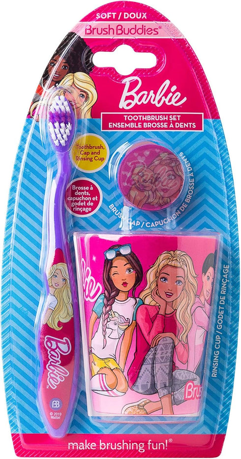 Licensed Branded B4RBIE 3 Pieces Toothbrush Set for Girls...