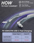 Coiled USB C to USB C and Lightning Cable 2 in 1 - PD 60W Fast Charging & Data Sync USB C Multi Charging Cable Support Apple CarPlay & Android Aut...