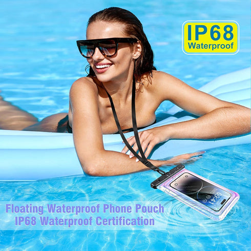 Waterproof Phone Pouch Floating - Waterproof Phone Case- Float Cell Phone Dry Bag for iPhone 15 14 13 12 11 Pro Max, Galaxy S24 S23 S22 Ultra Goog...