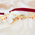 14K Gold Plated Ruby Red Layered Velvet Choker Necklace for Women Double Chain Indian Chokers Necklaces Goth Vampire Chocker Boho Chokers Statemen...