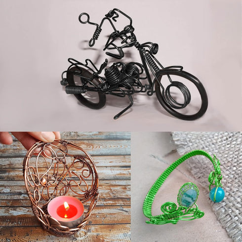 Bonsai Training Wire Kit 164Ft Anodized Aluminum Tree Wire with Bonsai Tree Cutter Plant Training Wire Tools for Bonsai Trees Indoor Garden DIY To...