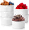 Nuwave Ceramic Ramekins 4oz Set of 6, Classic Elegant Style Ramekins for Baking Souffles, Creme Brulées, Custards, Puddings, Oven, Microwave & Dis...